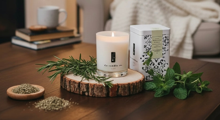 The Alpine Sanctuary: Rosemary & Mint Soy Candle